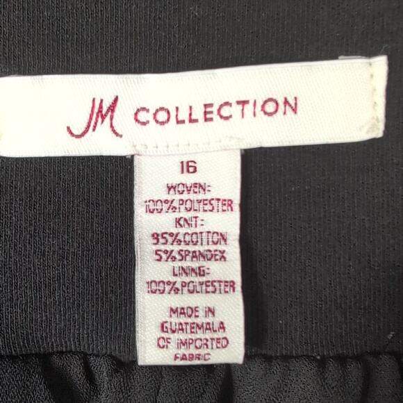 JM Collection Women’s Size 16 Blue Chiffon Midi Skirt Lined Flowy High Low Hem - Picture 4 of 8